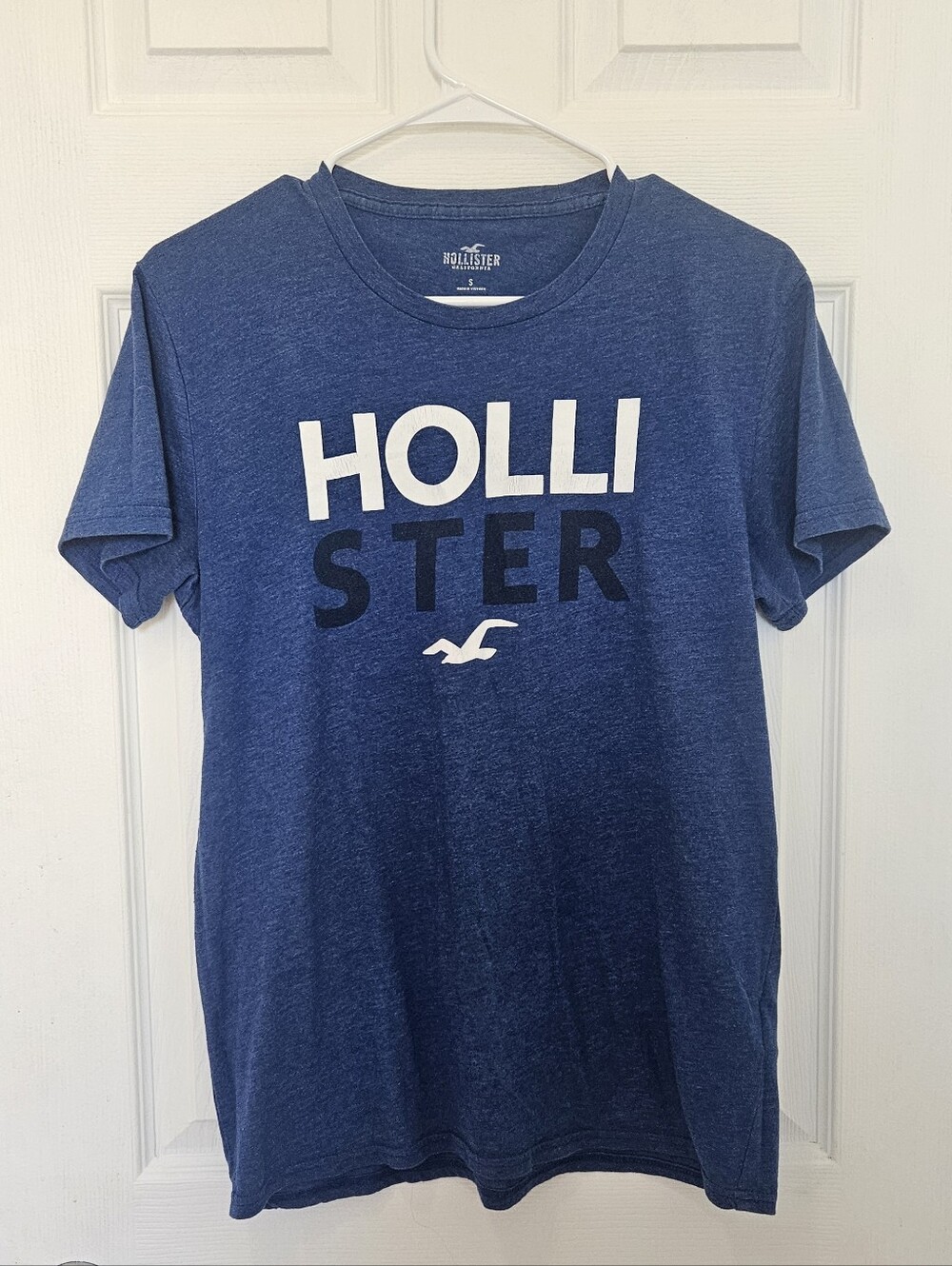 Hollister Navy Blue Logo Short Sleeve Tee